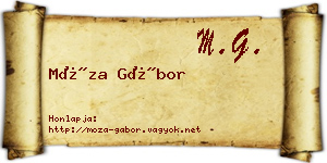 Móza Gábor névjegykártya